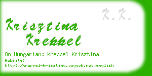 krisztina kreppel business card